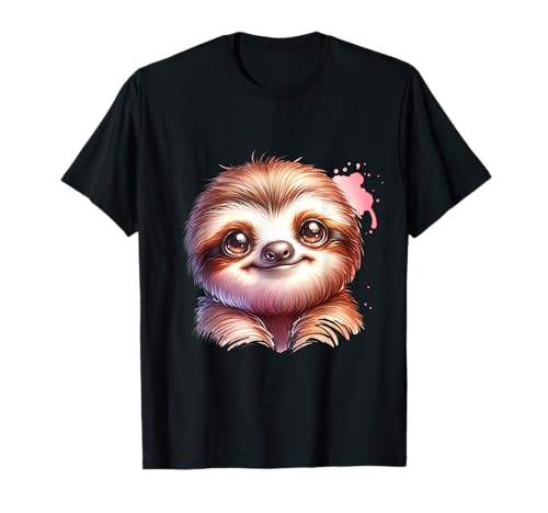 Süßes Faultier Tiermotiv für Kinder Fans T-Shirt Süßes Faultier Tiermotiv für Kinder Fans T-Shirt von Fauli Tierfreunde Kindergeburtstag Motive