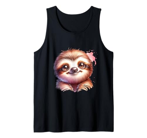Süßes Faultier Tiermotiv für Kinder Fans Tank Top von Fauli Tierfreunde Kindergeburtstag Motive