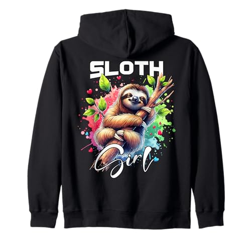 Sloth Mädchen Faultier Kapuzenjacke Sloth Mädchen Faultier Kapuzenjacke von Faultier Designs Damen