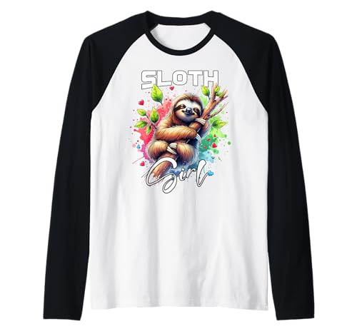 Sloth Mädchen Faultier Raglan von Faultier Designs Damen