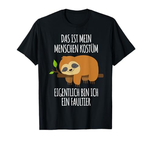 Faultier Kostüm Erwachsene, Kostüm Faultier Kinder, Faultier T-Shirt von Faultier Geschenk Kinder, Schlafshirt Damen Herren