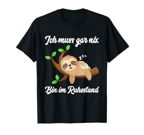 Ruhestand Rentner Spruch für Männer & Frauen Rente Faultier T-Shirt von Faultier Rentner T-Shirt Geschenke für Mann & Frau