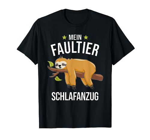 Faultier Schlafanzug T-Shirt von Faultier Schlafanzug Geschenk