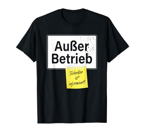 Faultier Sprüche für Spaß mit Kollegen im Büro - Außer Betrieb Techniker Ist Informiert Faul Lustiges Damen T-Shirt Schwarz Klein EU 38-40 Faultier Sprüche für Spaß mit Kollegen im Büro - Außer Betrieb Techniker Ist Informiert Faul Lustiges Damen T-Shirt Schwarz Klein EU 38-40 von Faultier Sprüche für Spaß mit Kollegen im Büro
