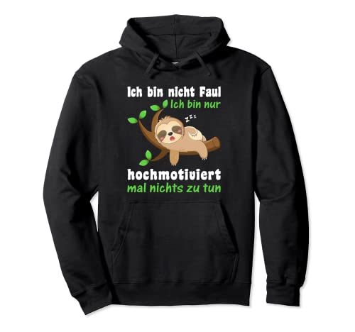 Faultier Schlafshirt Damen Herren Kinder Lustiges Faultier Pullover Hoodie von Faultier T-Shirt Geschenke Damen Herren Kinder