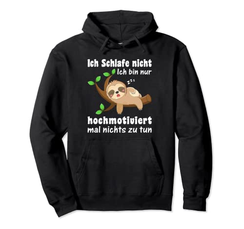 Faultier Schlafshirt Damen Herren Kinder Lustiges Faultier Pullover Hoodie von Faultier T-Shirt Geschenke Damen Herren Kinder