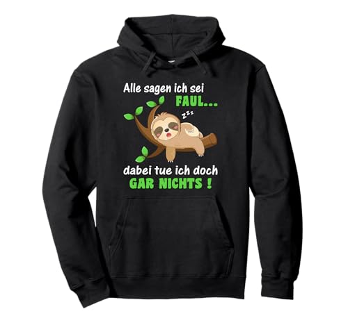 Faultier Schlafshirt Damen Herren Kinder Lustiges Faultier Pullover Hoodie von Faultier T-Shirt Geschenke Damen Herren Kinder
