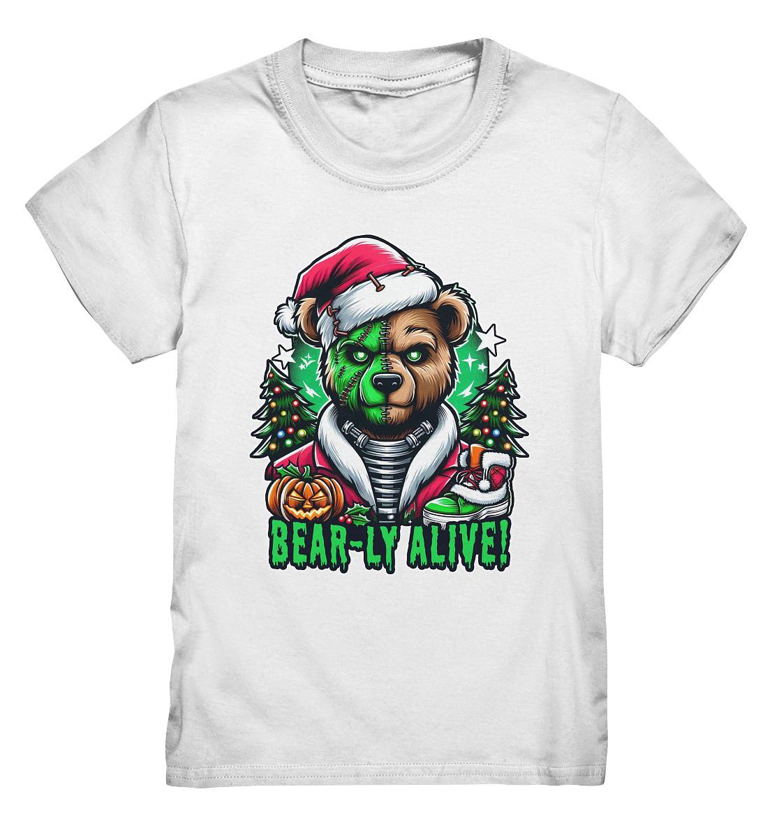 Bear-Ly Alive - Der Schaurigste Halloween-/Weihnachtsbär Aller Zeiten Kids Premium Shirt von FaunaFeels