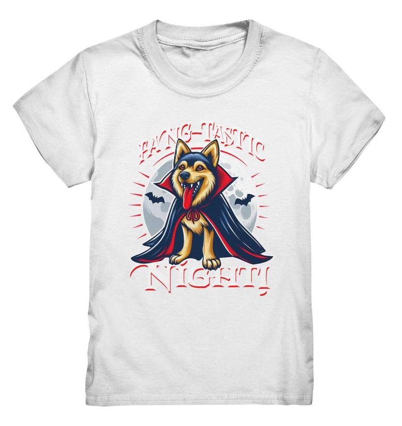 Fang-Tastic Night - Der Vampirhund Auf Nächtlicher Jagd Kids Premium Shirt von FaunaFeels