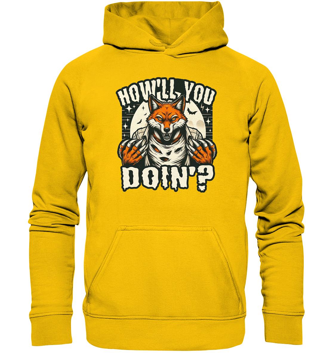 Howl You Doin' - Der Wilde Fuchs Im Mondlicht Kids Premium Hoodie von FaunaFeels