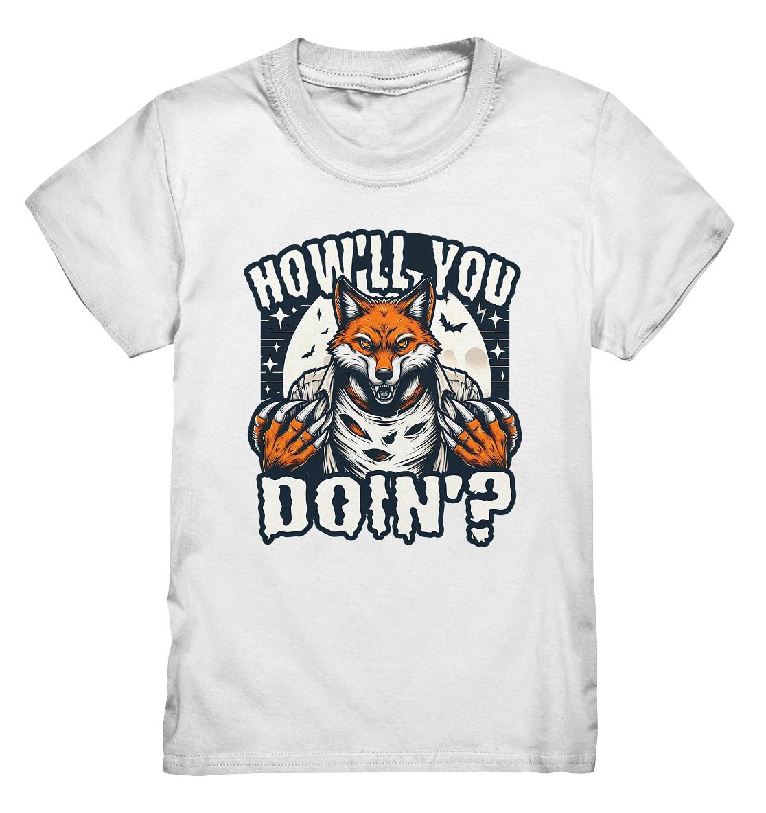 Howl You Doin' - Der Wilde Fuchs Im Mondlicht Kids Premium Shirt von FaunaFeels