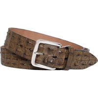 Fausto Colato Strukturierter Gürtel aus Krokodilleder in 100 von Fausto Colato