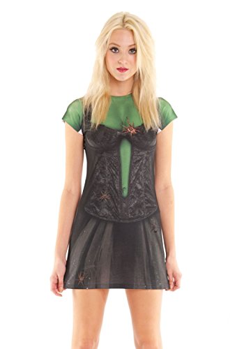 Faux Real Damen 3D Photo-Realistic Short Sleeve Halloween T-Shirt Dress Kleid, Spider Hexe, X-Groß Faux Real Damen 3D Photo-Realistic Short Sleeve Halloween T-Shirt Dress Kleid, Spider Hexe, X-Groß von Faux Real