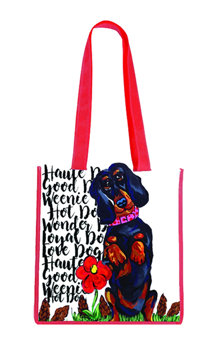 Dackel Tragetasche, Wiener Hundetasche, Kleiner Hund, Haustierliebhaber, Umweltfreundliche Tasche, Wiederverwendbar, Schwarzer Brauner Hund von FauxPawPetique
