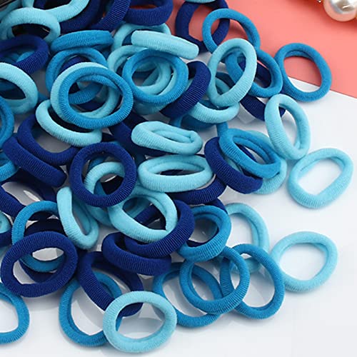 100 Stück Elastisch Haargummis Klein, Baby Haargummis, Soft Baumwolle Mini Haarband, Ohne Metall Haargummis, Pferdeschwanz Inhaber Perfekt für Kinder, Babys, kleine Mädchen, Blau 100 Stück Elastisch Haargummis Klein, Baby Haargummis, Soft Baumwolle Mini Haarband, Ohne Metall Haargummis, Pferdeschwanz Inhaber Perfekt für Kinder, Babys, kleine Mädchen, Blau von Favelable