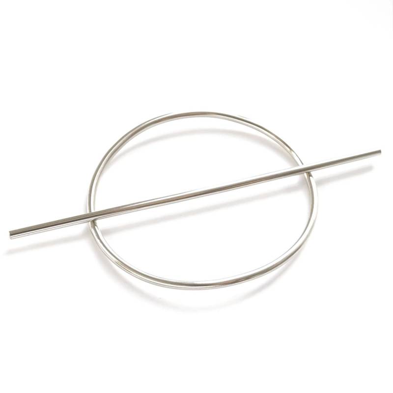Minimale Silber Haarnadel, Runde Haarteil, Strukturierte Haare, Lockige Haarnadel, Einfache Haar-Accessoire Weiße Messing Orbital Haarnadel von FavorJewelry