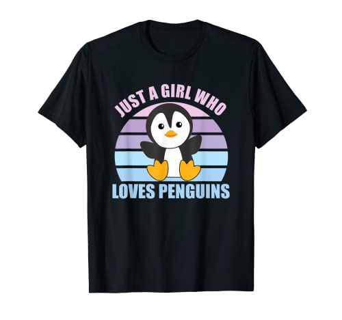 Just a Girl Who Loves Penguins - Süßer Pinguin T-Shirt Just a Girl Who Loves Penguins - Süßer Pinguin T-Shirt von Favorite Animal Sweet Animals - Zoo Animal