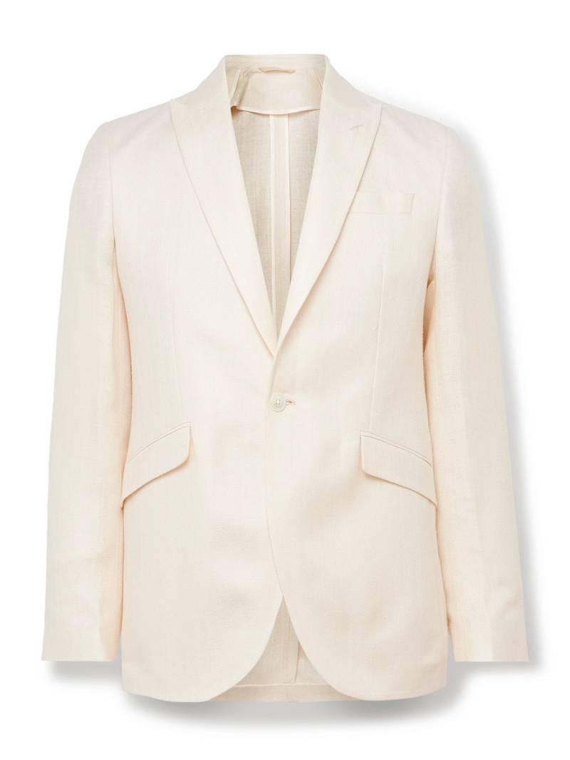 Favourbrook - Slim-Fit Herringbone Linen and Silk-Blend Suit Jacket - Men - Neutrals - UK/US 42 von Favourbrook
