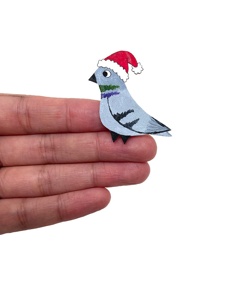 Weihnachtstaube Brosche | Handbemalt Schmuck Weihnachten Anstecker Weihnachtstaube Brosche | Handbemalt Schmuck Weihnachten Anstecker von Fawa1