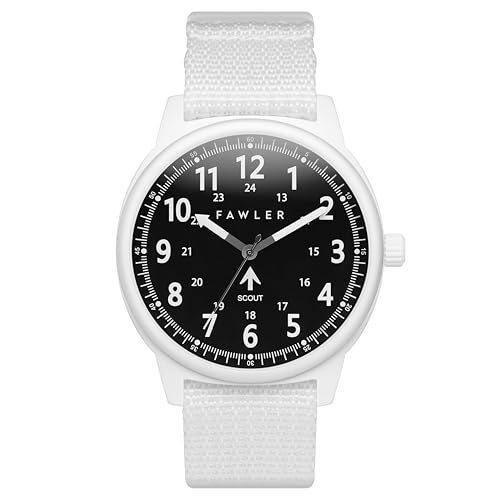 Fawler by Trendhim | Limitierte Auflage Militäruhr | Für Männer | Weiß | Leuchtfunktion und 24-Stunden-Format | Wasserdicht bis 50 Meter | Dänisches Design Fawler by Trendhim | Limitierte Auflage Militäruhr | Für Männer | Weiß | Leuchtfunktion und 24-Stunden-Format | Wasserdicht bis 50 Meter | Dänisches Design von Fawler