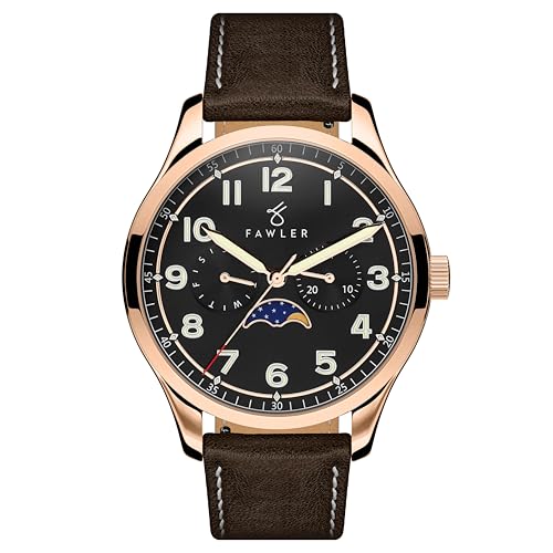Fawler by Trendhim | Mondphasen-Uhr | Für Männer | Gold | Leuchtkraft, Wochentage und Mondphase | Wasserdicht bis 50 Meter | Dänisches Design Fawler by Trendhim | Mondphasen-Uhr | Für Männer | Gold | Leuchtkraft, Wochentage und Mondphase | Wasserdicht bis 50 Meter | Dänisches Design von Fawler