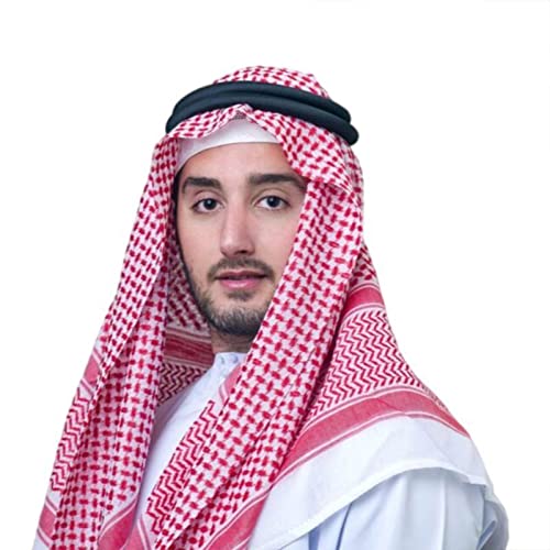 Arabische Stirnband Arab Headband Männer Muslim Schal Elastische Baumwoll Seil Kopf Wrap Aqel Seil Wrap Erwachsener Kopfbedeckung Araber Kostüm Kopftuch Kopfband 54cm von Faxianther