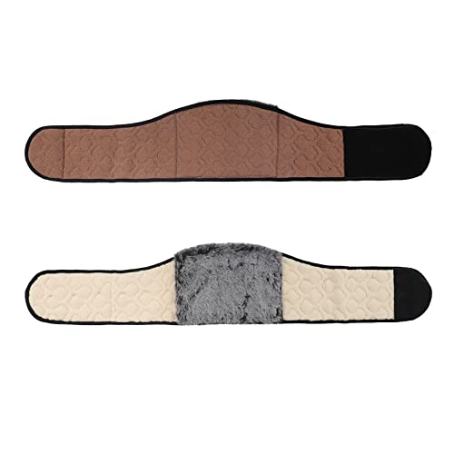 Faxianther Rückenwärmer mit Breite klettverschluss Winter Dicken Rückenstützgürtel Wärmegürtel Plüschfutter Selbsterhitzungsgürtel Nierenwärmer Nierenschutz Bauch Taille Unterstützung Wärme Bandage von Faxianther