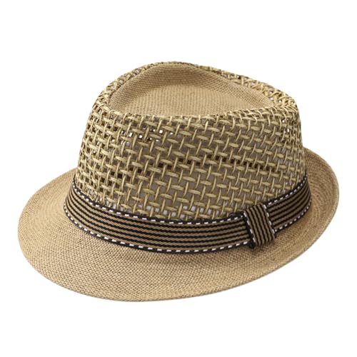 Unisex Panamahut Traveller Strohhut Damen Herren UV-Schutz Sommerhut Sonnenhut leicht atmungsaktiv Fedorahut Strandmütze Havanna Hut von Faxianther
