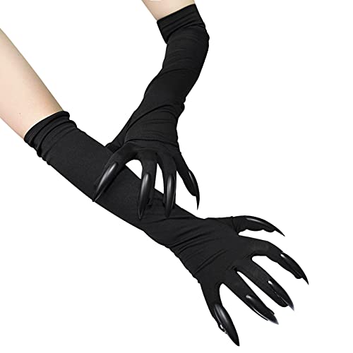 Faxianther Halloween Kostüm Monster Handschuhe mit Nägeln Lange Krallen Handschuhe gruseligen langen Pfotenhandschuhe Lustig Cosplay Kostüm Verkleidung Halloween Requisite Wolf Krallen Bekleidung von Faxianther