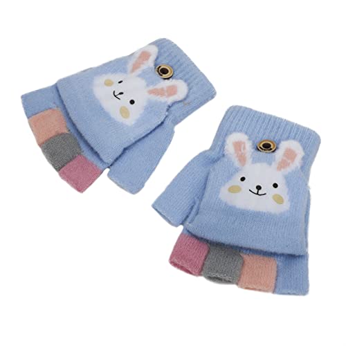 Herbst Winter Baby Warme Kinder Fingerlose Handschuhe Kleinkind Kinderhandschuhe Strickhandschuhe mit Klappe Halbfinger Handschuhe mit Flip Winterhandschuhe Thermo Handschuhe 1-5 Jahre Mädchen von Faxianther