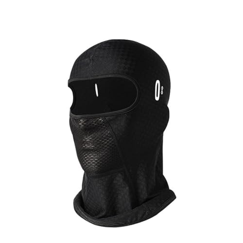 Sommer Dünn Motorrad Sturmhaube Kühlung Atmungsaktive Unterhelmmütze Sturmmaske Vollgesichtsmaske Balaclava mit Brillenlöchern Fahrrad Radfahren Gesichtshaube Motorradhelme für Damen Herren (Schwarz) von Faxianther