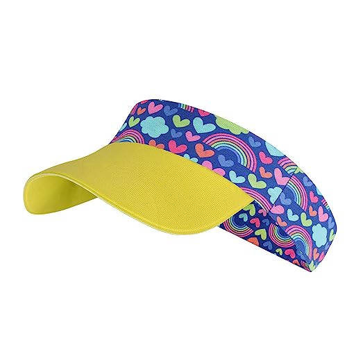 Visor Cap Kinder UV Schutz Sonnenhut 4-10 Jahre Sonnenschild Visor Mädchen Jungen Sommerkappe Sommerhut Tennis Kappe atmungsaktive Schirmmütze Baseballmütze Elastisch Faltbar Sun Hüte (Gelb) von Faxianther