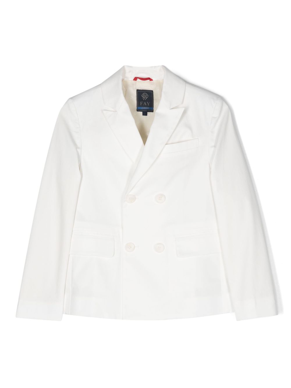 Fay Kids Doppelreihiger Blazer - Weiß von Fay Kids