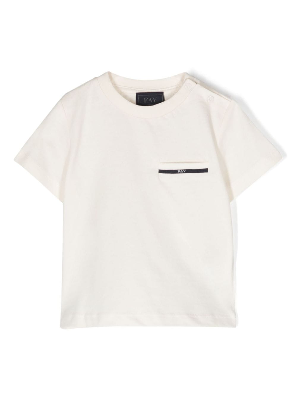 Fay Kids T-Shirt mit Taschendetail - Weiß von Fay Kids