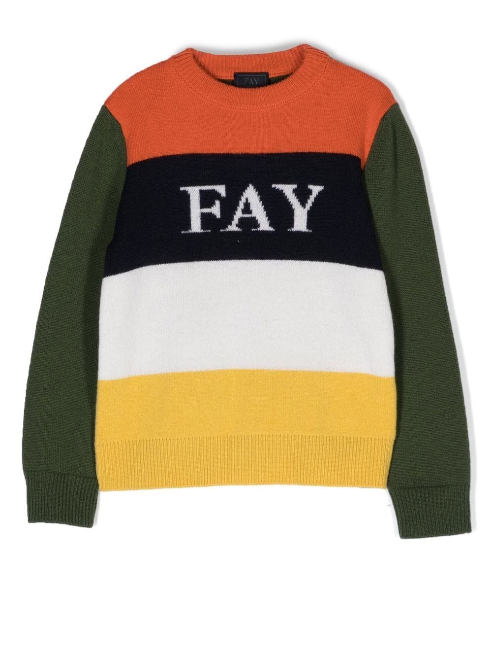 Fay Kids Pullover in Colour-Block-Optik - Nude von Fay Kids