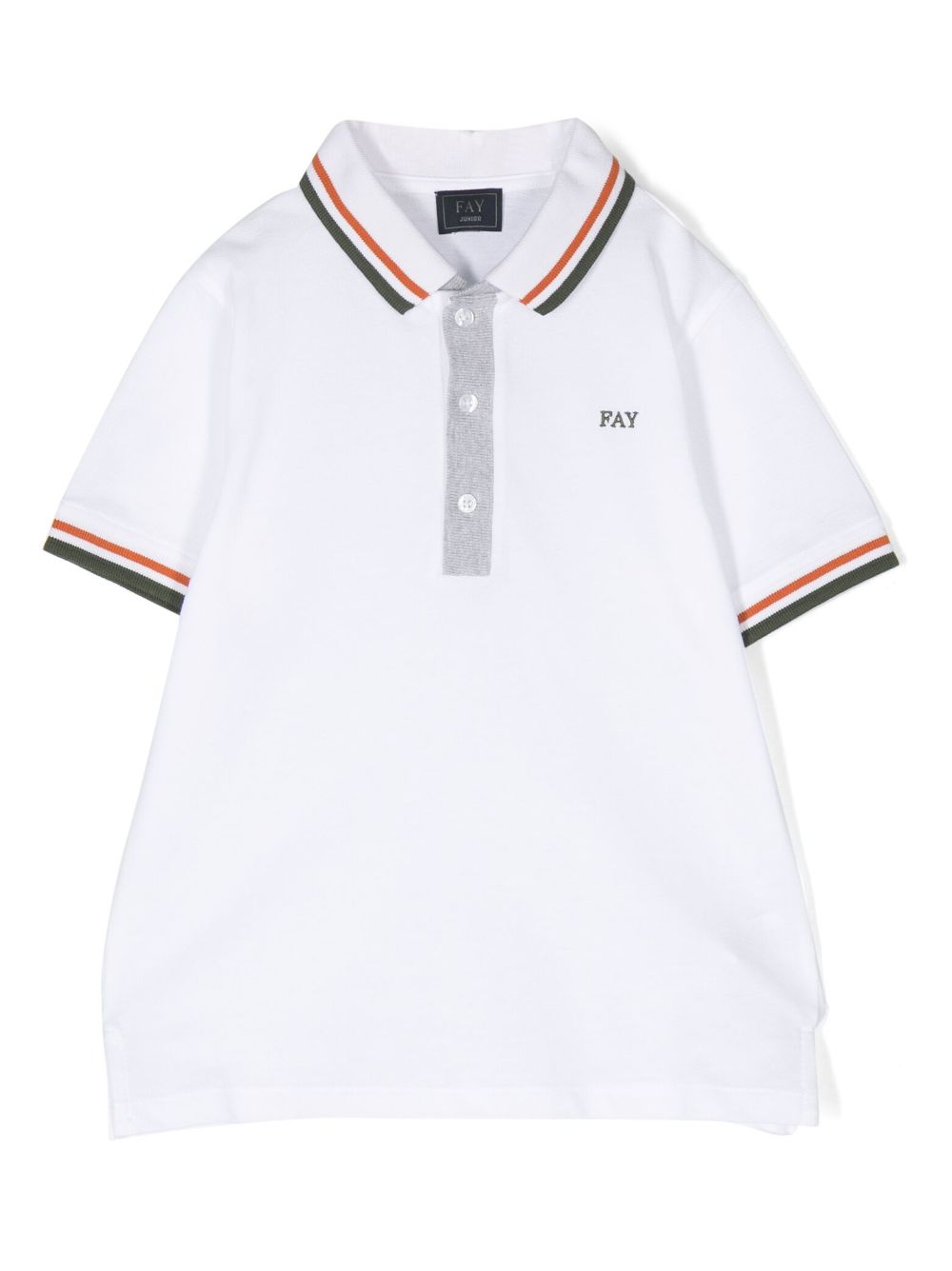 Fay Kids Poloshirt mit Logo-Stickerei - Weiß von Fay Kids