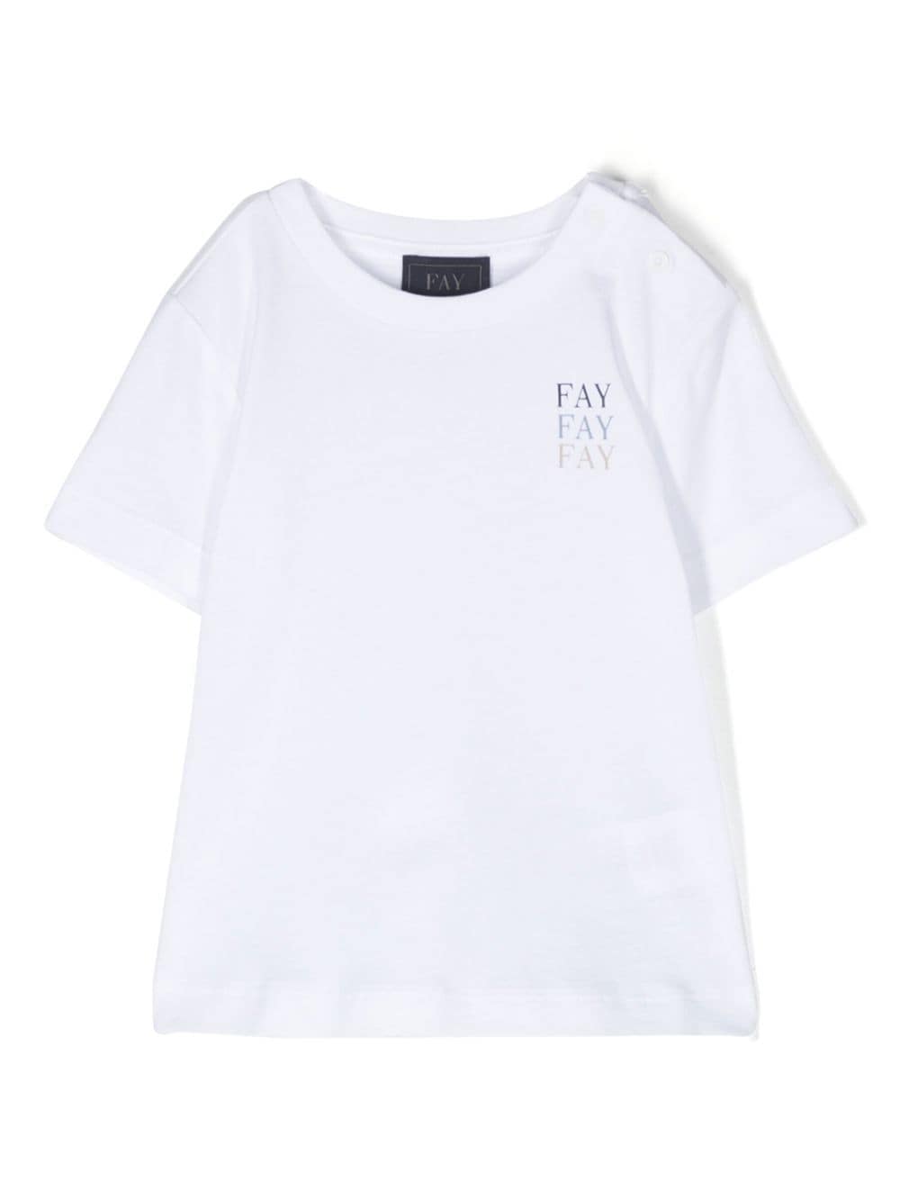 Fay Kids T-Shirt mit Logo-Print - Weiß von Fay Kids