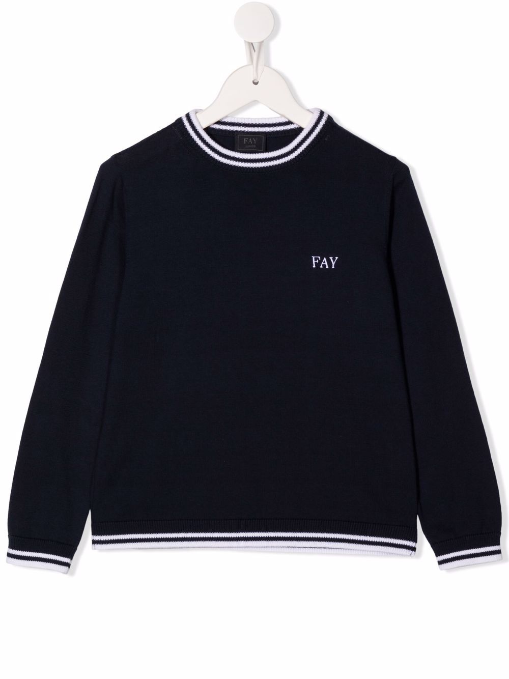 Fay Kids Sweatshirt mit Logo-Print - Blau von Fay Kids