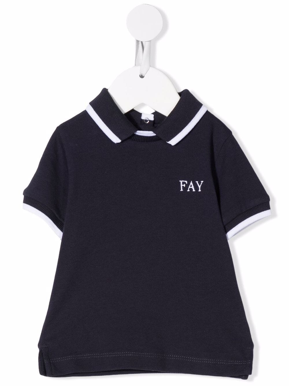 Fay Kids Poloshirt mit Logo-Print - Blau von Fay Kids