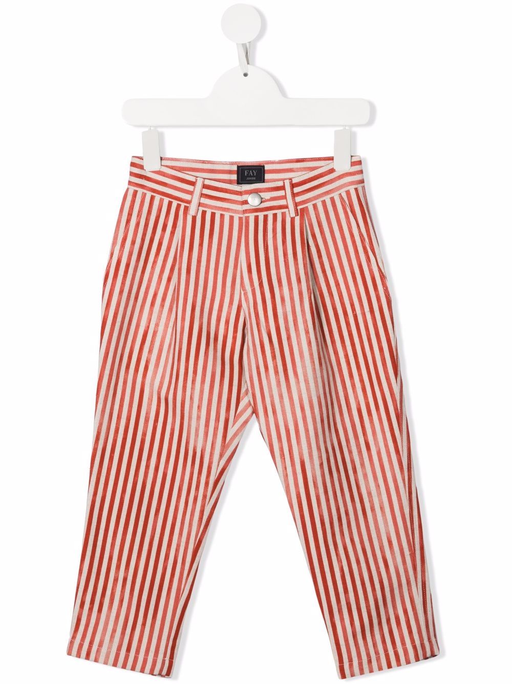 Fay Kids Gerade Hose mit Streifen - Rot von Fay Kids