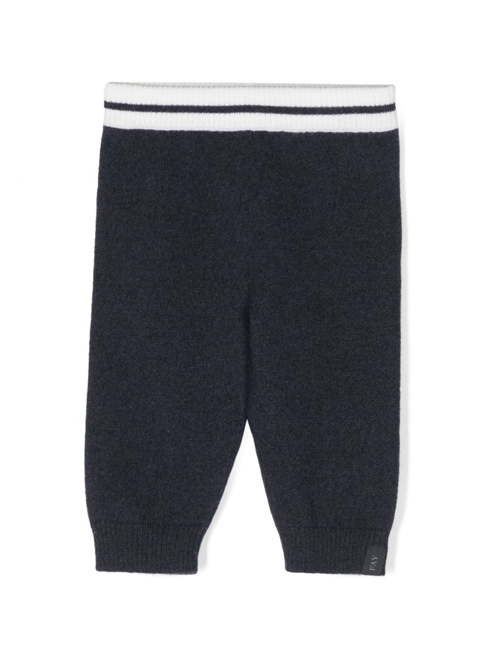 Fay Kids Fein gestrickte Hose mit Streifen - Blau von Fay Kids