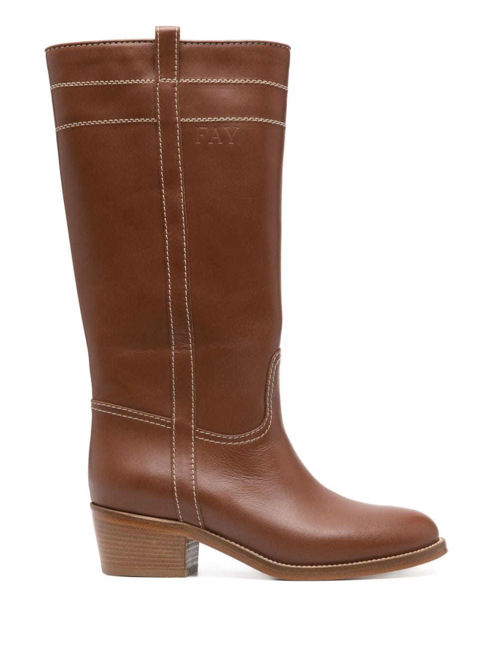 Fay Klassische Cowboystiefel 70mm - Braun von Fay