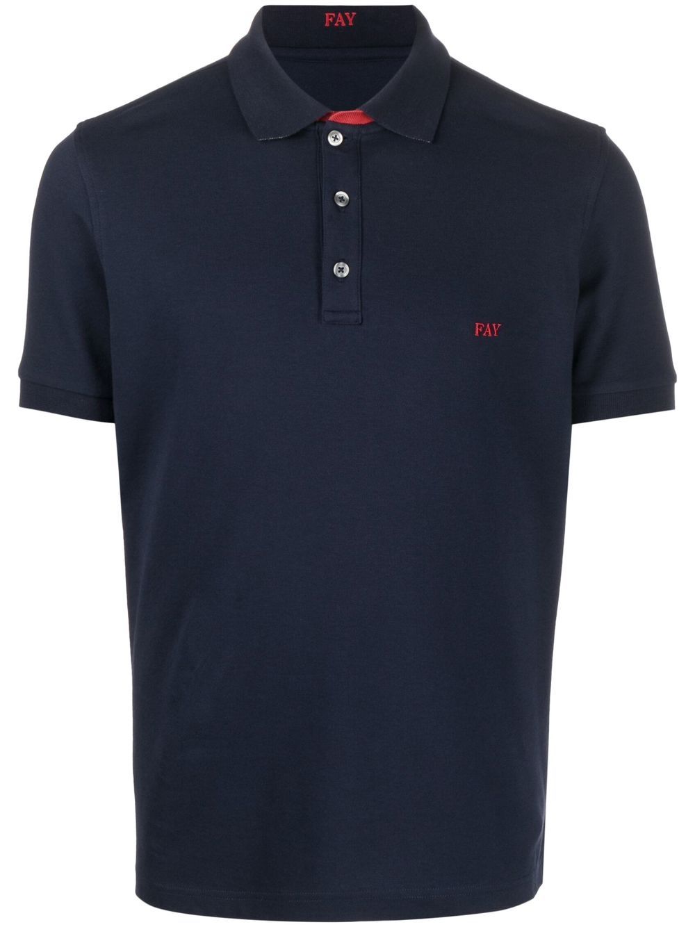 Fay Poloshirt mit Logo-Stickerei - Blau von Fay