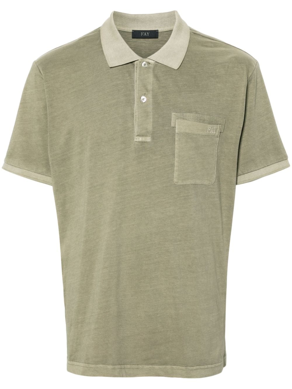 Fay Poloshirt mit Logo-Stickerei - Grün von Fay