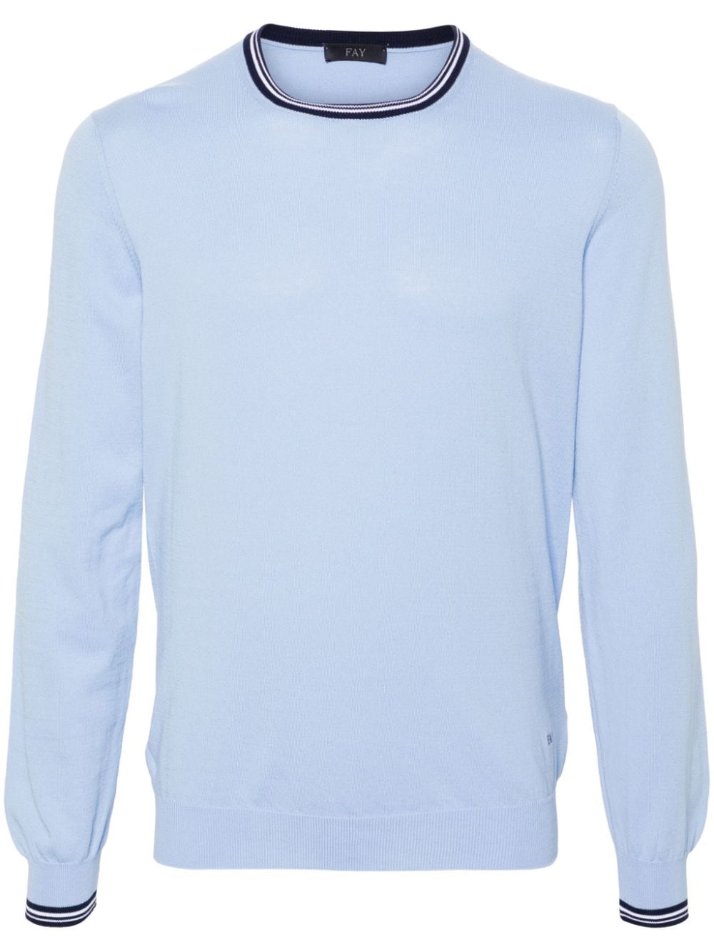 Fay Pullover mit rundem Ausschnitt - Blau von Fay