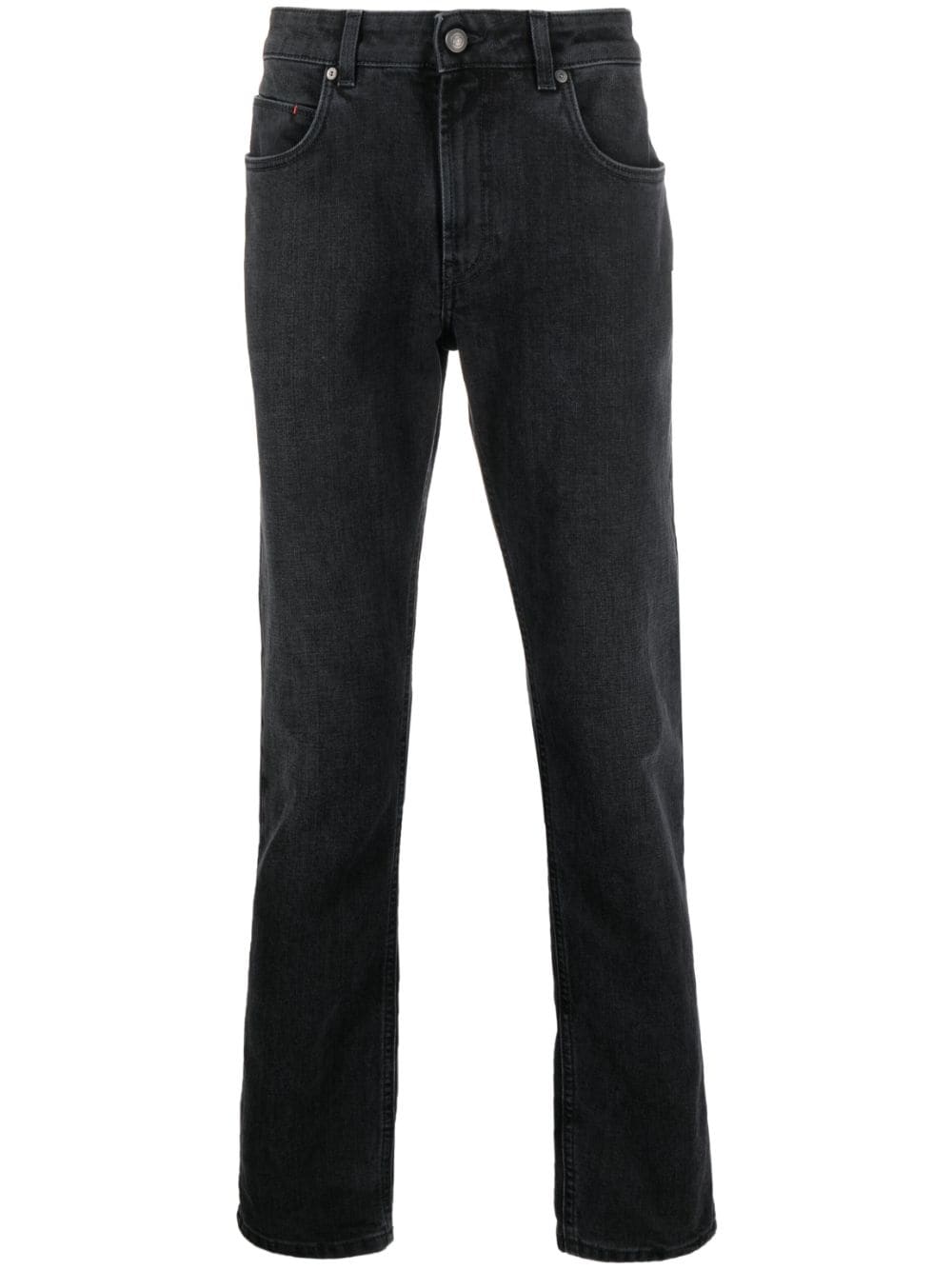 Fay Schmale Jeans im Five-Pocket-Design - Schwarz von Fay