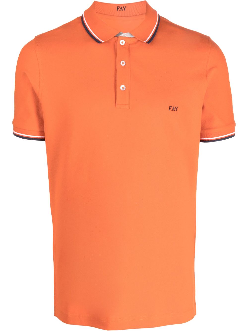 Fay Poloshirt mit Logo-Stickerei - Orange von Fay