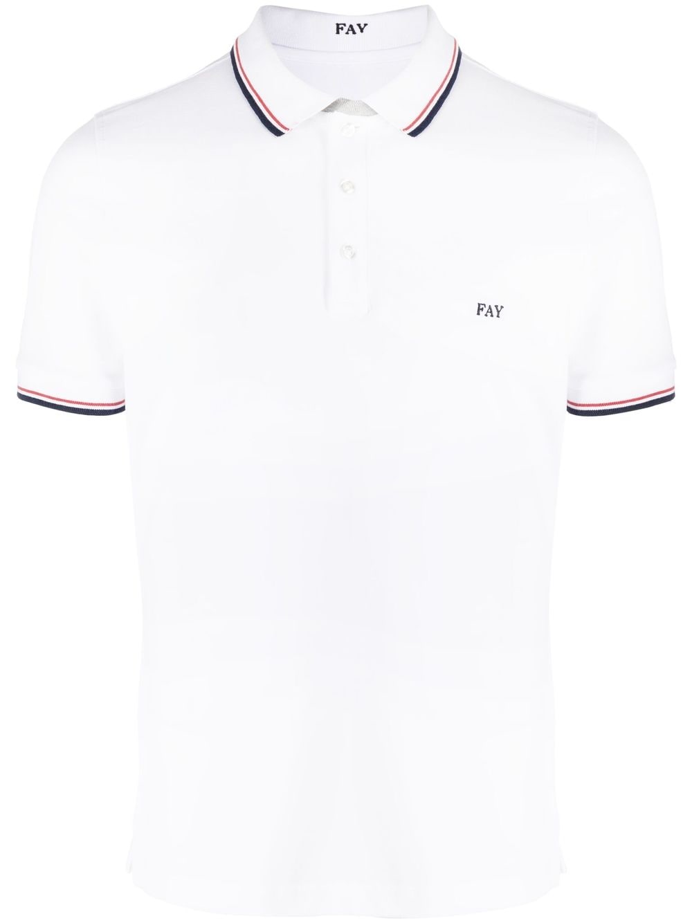 Fay Poloshirt mit Logo-Stickerei - Weiß von Fay