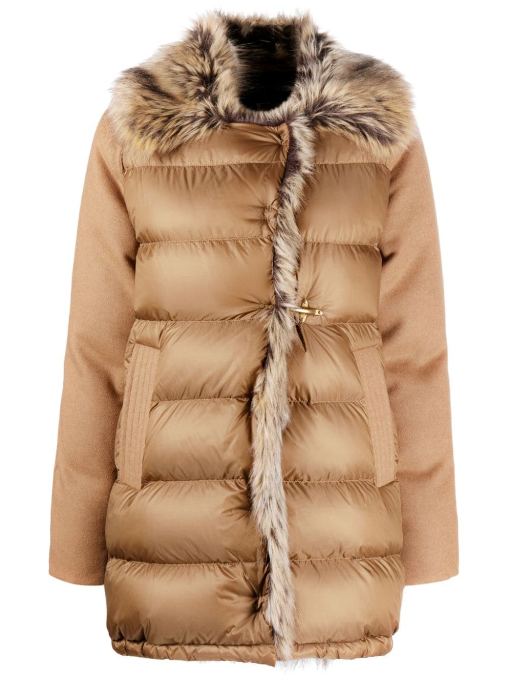 Fay Jacke mit Faux Fur - Nude von Fay