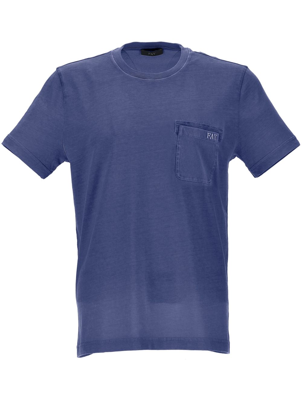 Fay T-Shirt mit Logo-Stickerei - Blau von Fay